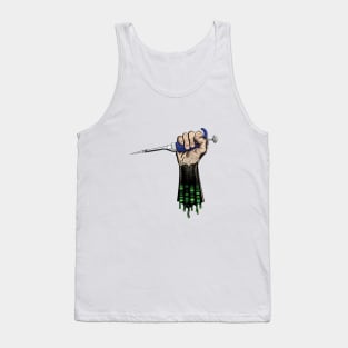 Pipette in Power Fist with Electrophoresis Gel PCR Science Biology Tank Top